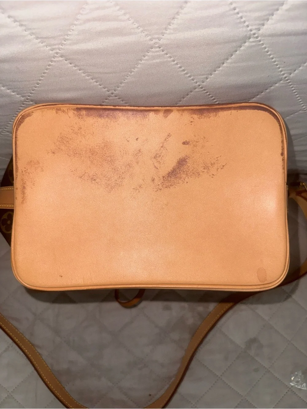 Louis Vuitton Monogram Canvas Drawstring Shoulder Bag in Brown and Tan